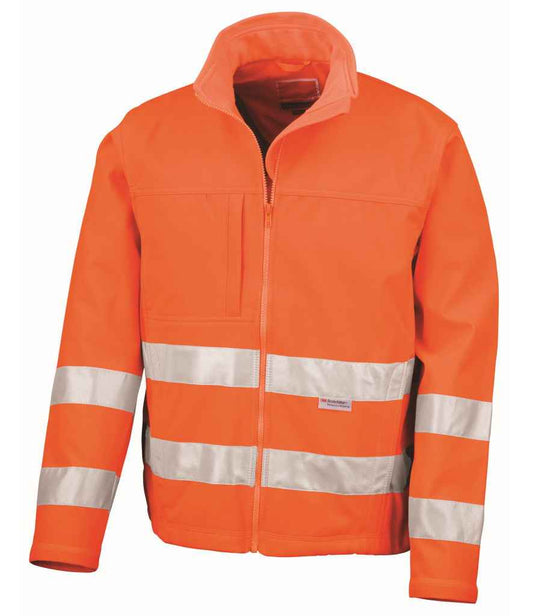 Result Safe-Guard Hi-Vis Soft Shell Jacket - Fluorescent Orange (RS117)