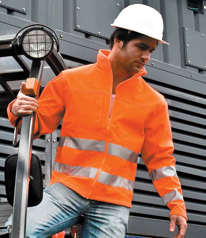 Result Safe-Guard Hi-Vis Soft Shell Jacket - Fluorescent Orange (RS117)