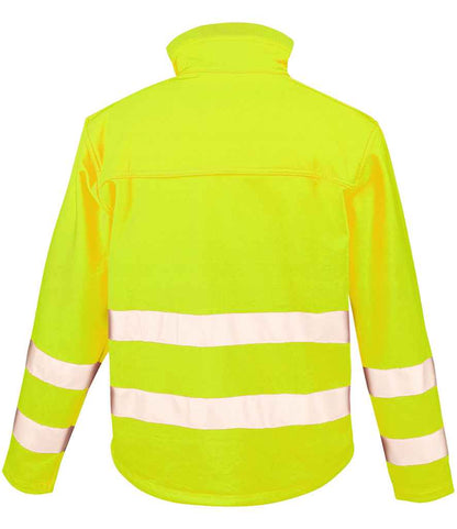 Result Safe-Guard Hi-Vis Soft Shell Jacket - Fluorescent Yellow (RS117)
