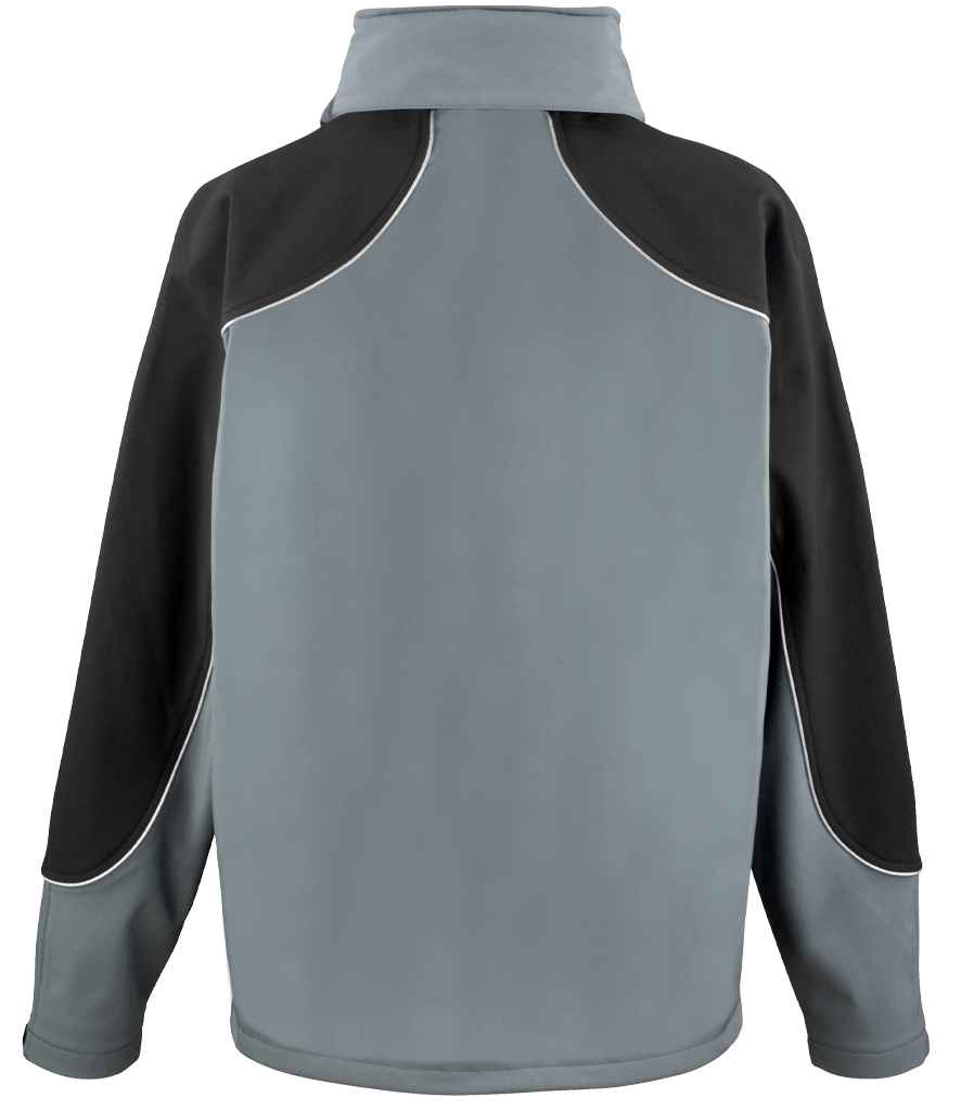 Result Work-Guard Hooded Soft Shell Jacket - Grey/Black (RS118)