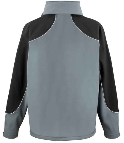 Result Work-Guard Hooded Soft Shell Jacket - Grey/Black (RS118)