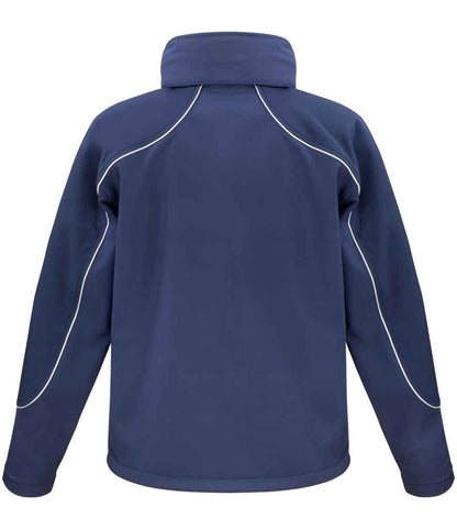 Result Work-Guard Hooded Soft Shell Jacket - Navy/Navy (RS118)