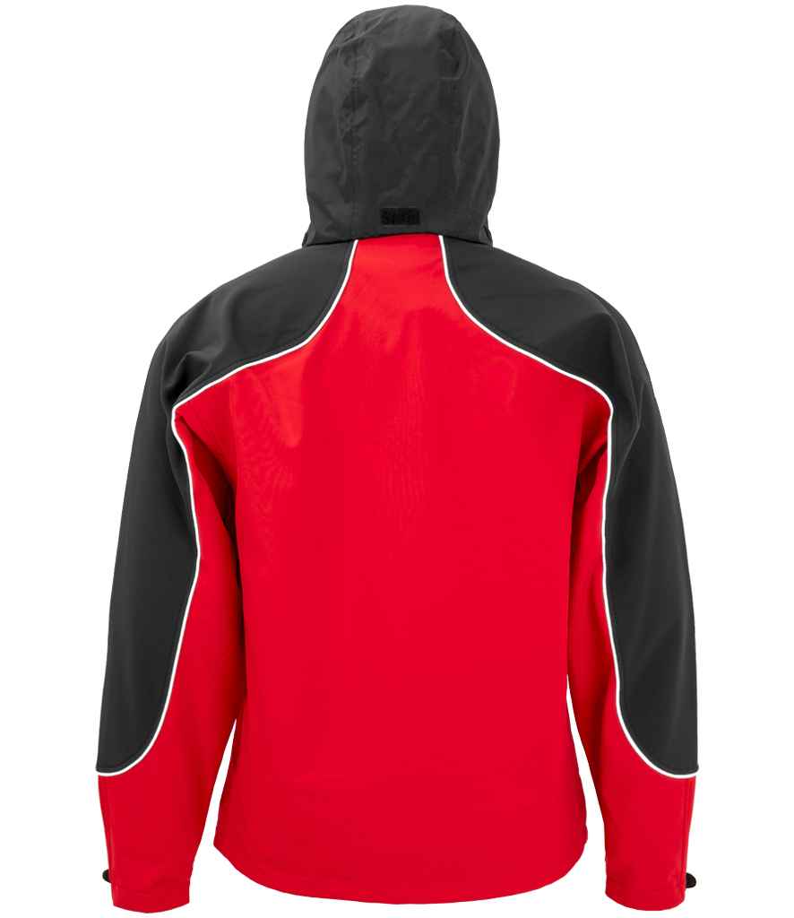 Result Work-Guard Hooded Soft Shell Jacket - Red/Black (RS118)