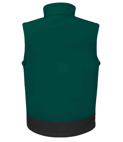 Result Soft Shell Bodywarmer - Bottle Green/Black (RS123)