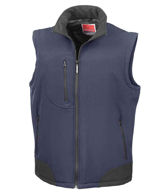 Result Soft Shell Bodywarmer - Navy/Black (RS123)