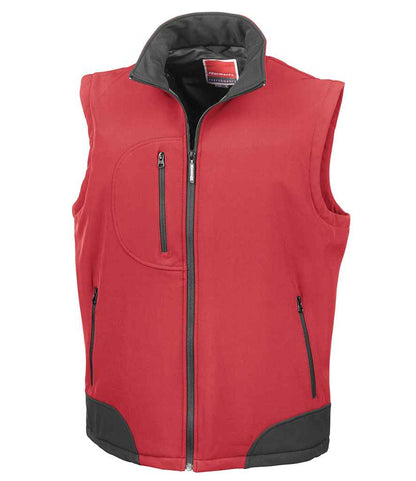 Result Soft Shell Bodywarmer - Red/Black (RS123)