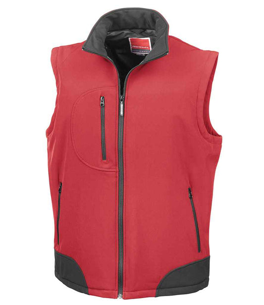 Result Soft Shell Bodywarmer - Red/Black (RS123)