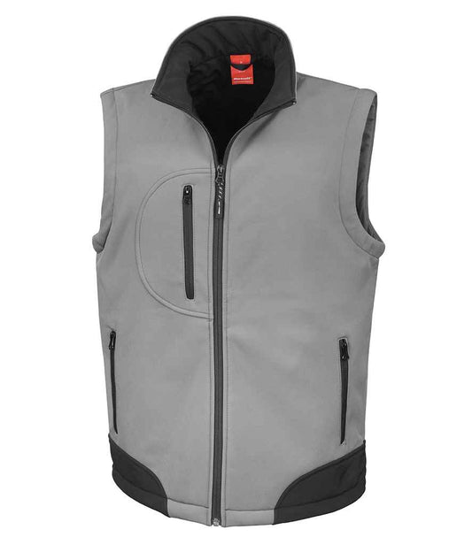Result Soft Shell Bodywarmer - Workguard Grey/Black (RS123)