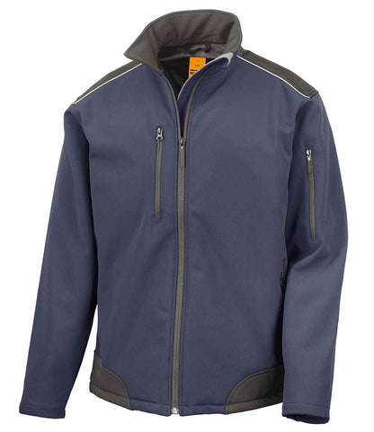 Result Work-Guard Ripstop Soft Shell Jacket - Navy/Black (RS124)