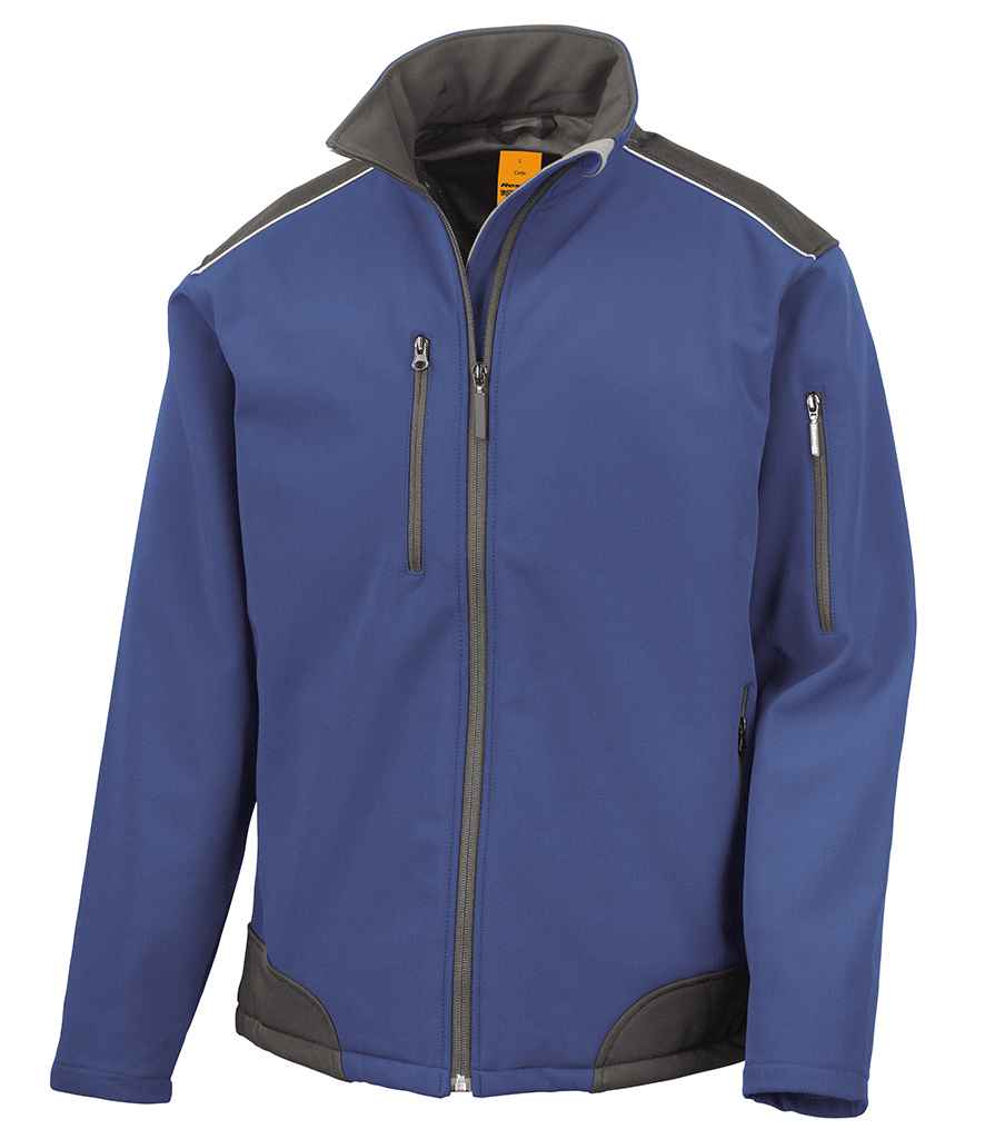 Result Work-Guard Ripstop Soft Shell Jacket - Royal Blue/Black (RS124)