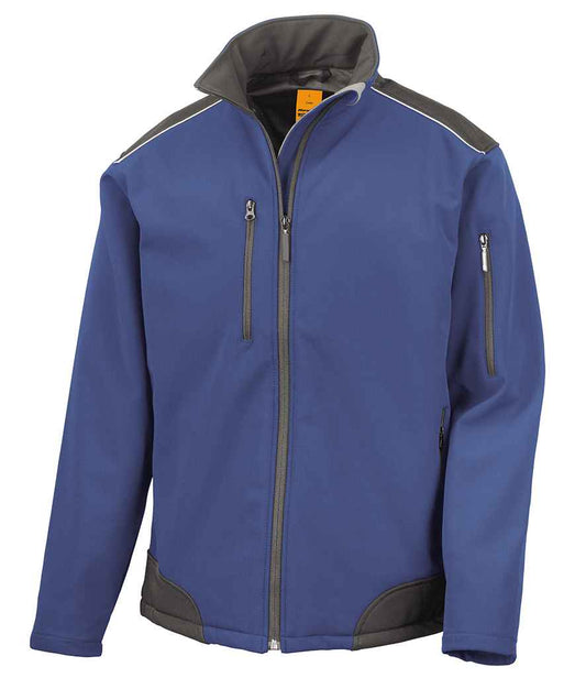 Result Work-Guard Ripstop Soft Shell Jacket - Royal Blue/Black (RS124)