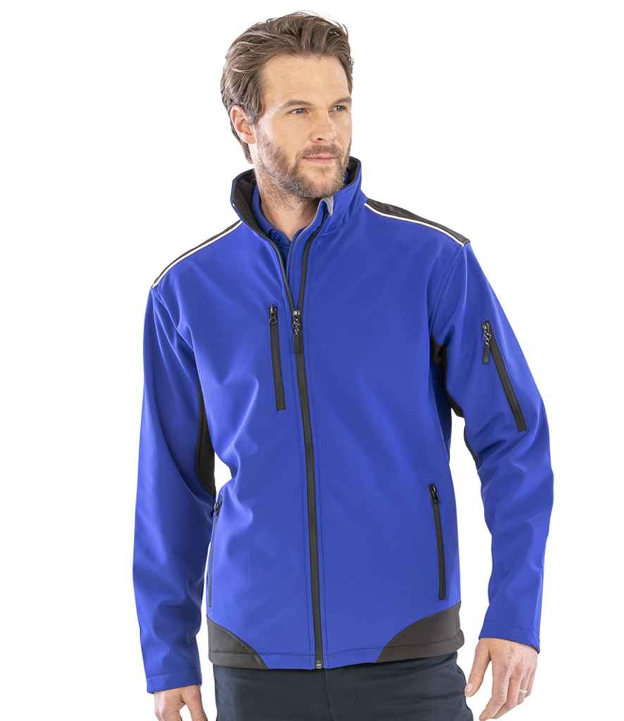 Result Work-Guard Ripstop Soft Shell Jacket - Royal Blue/Black (RS124)