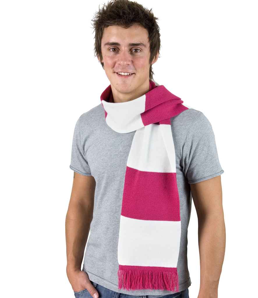 Result Team Scarf - Fuchsia/White (RS146)