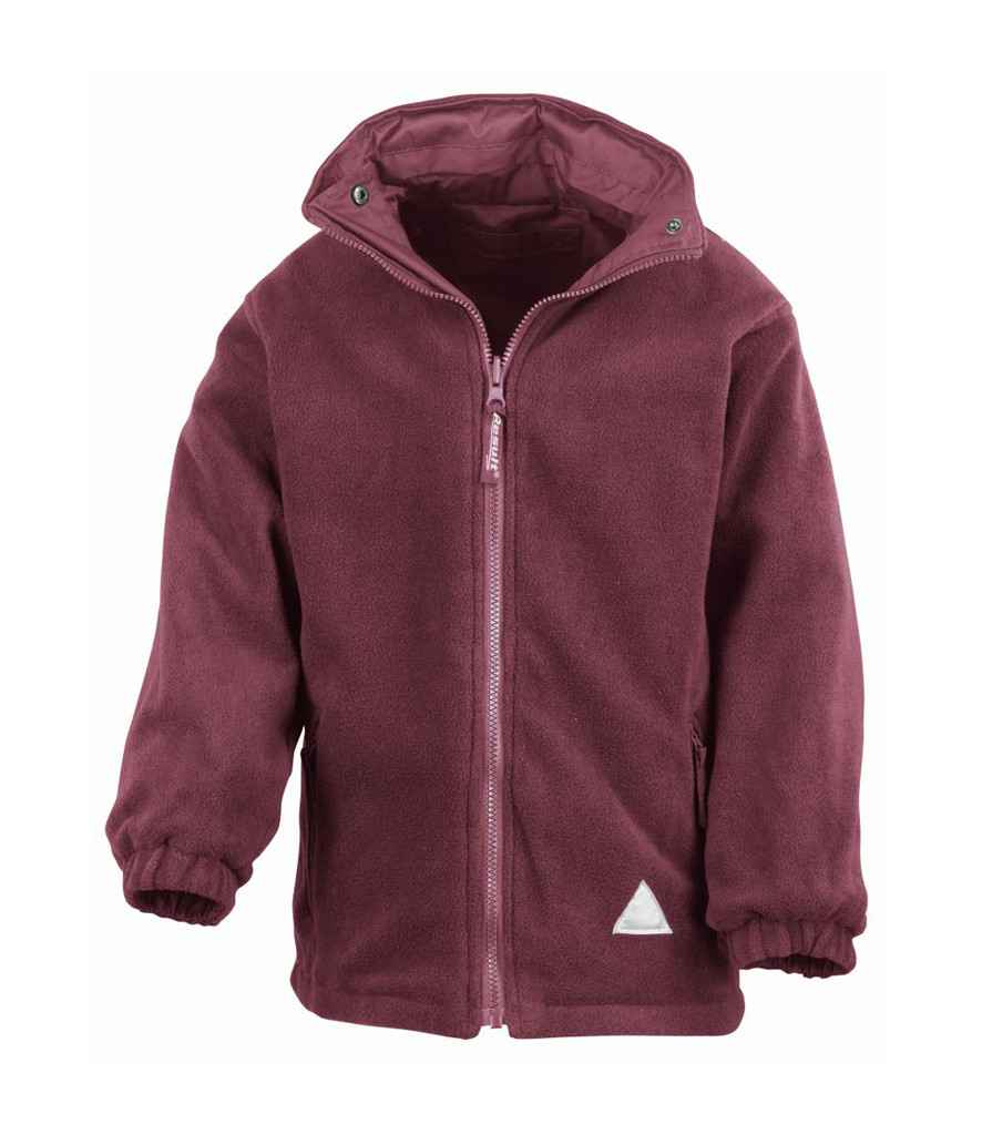 Result Kids/Youths Fleece Lined StormDri 4000 Jacket - Burgundy/Burgundy (RS160B)