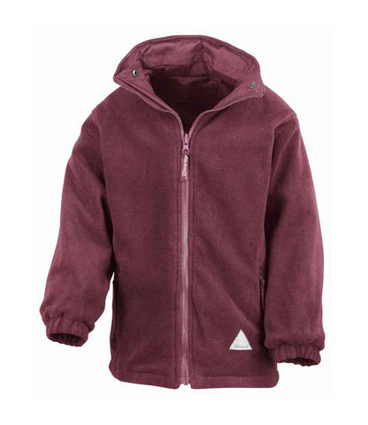 Result Kids/Youths Fleece Lined StormDri 4000 Jacket - Burgundy/Burgundy (RS160B)
