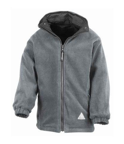 Result Kids/Youths Fleece Lined StormDri 4000 Jacket - Black/Grey (RS160B)