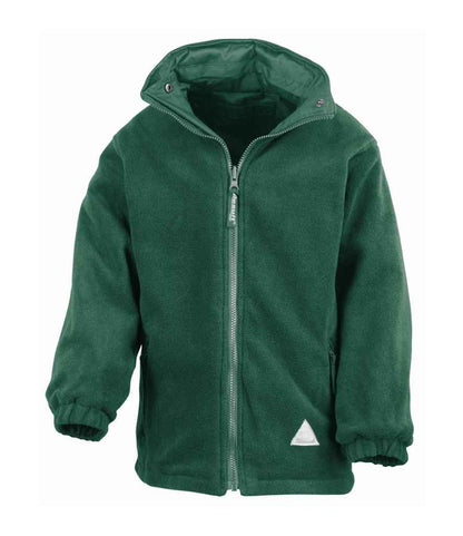 Result Kids/Youths Fleece Lined StormDri 4000 Jacket - Bottle Green/Bottle Green (RS160B)