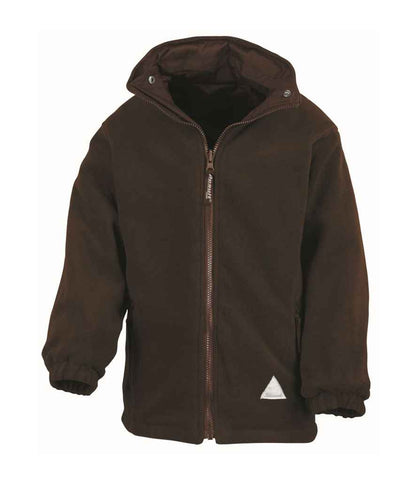 Result Kids/Youths Fleece Lined StormDri 4000 Jacket - Brown/Brown (RS160B)