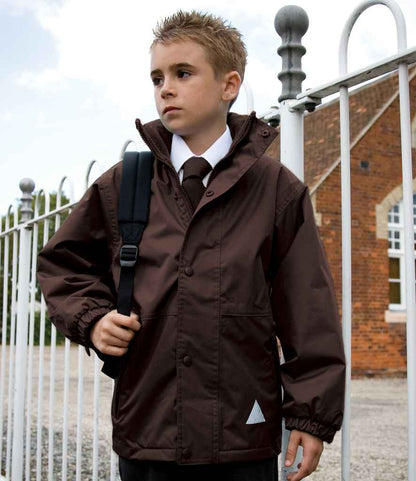 Result Kids/Youths Fleece Lined StormDri 4000 Jacket - Brown/Brown (RS160B)