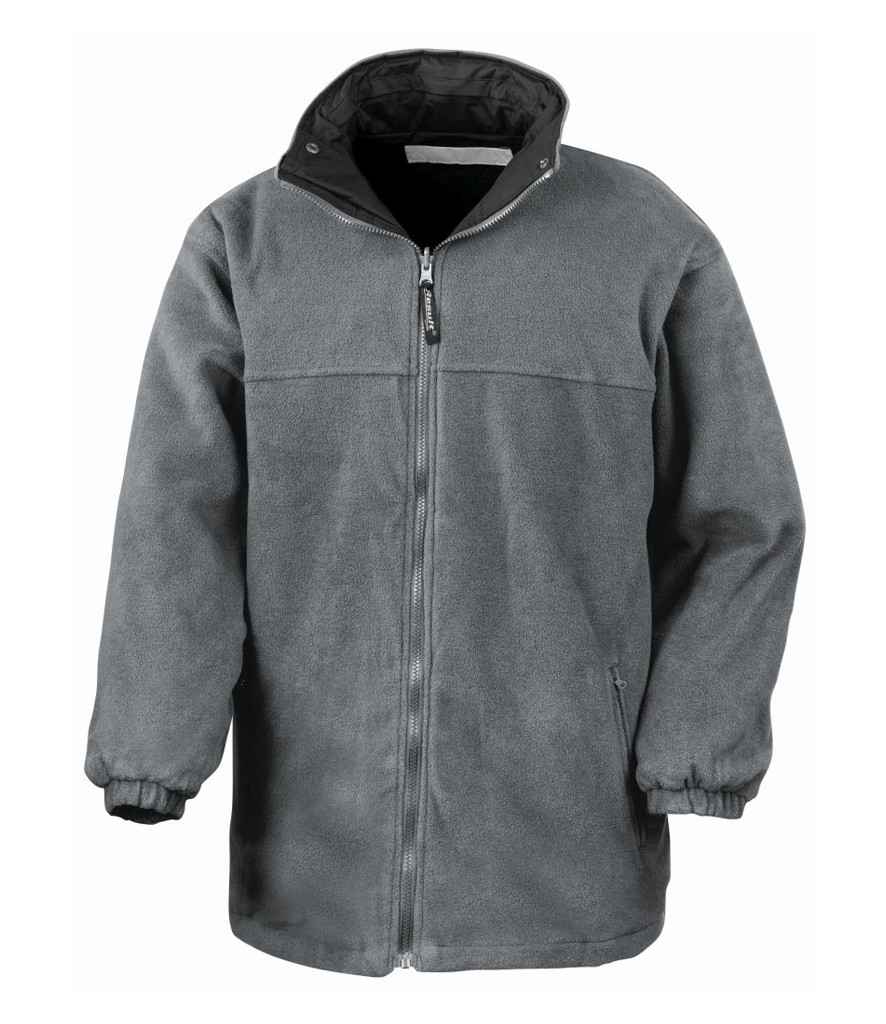 Result Fleece Lined StormDri 4000 Waterproof Jacket - Black/Grey (RS160)
