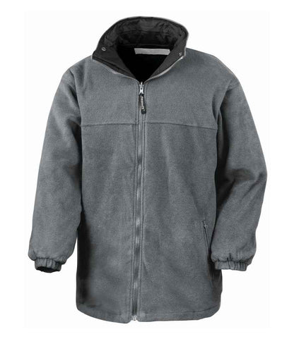 Result Fleece Lined StormDri 4000 Waterproof Jacket - Black/Grey (RS160)
