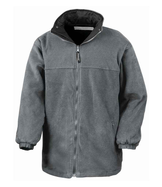 Result Fleece Lined StormDri 4000 Waterproof Jacket - Black/Grey (RS160)