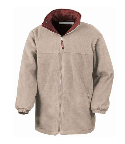 Result Fleece Lined StormDri 4000 Waterproof Jacket - Burgundy/Camel (RS160)