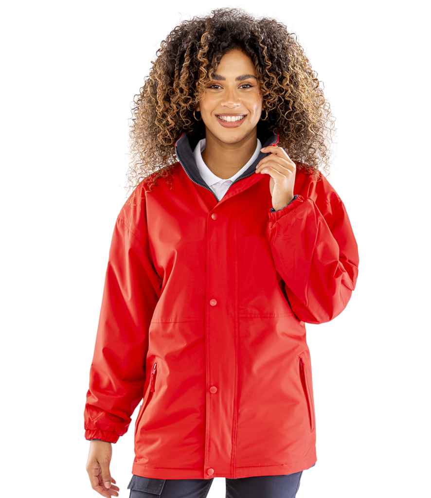 Result Fleece Lined StormDri 4000 Waterproof Jacket - Red/Navy (RS160)