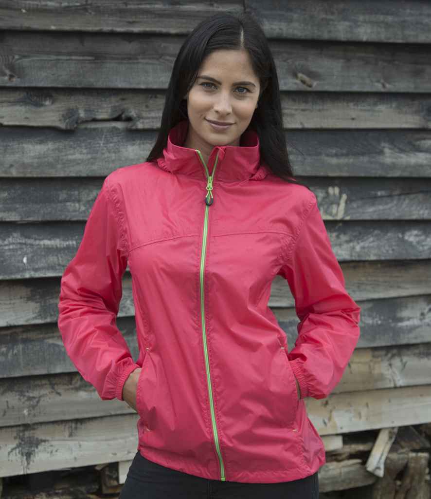 Result Urban HDi Quest Stowable Jacket - Raspberry/Lime Green (RS189M)
