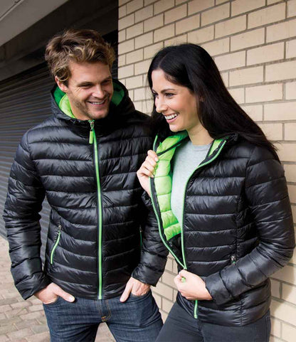 Result Urban Ladies Snow Bird Padded Jacket - Black/Lime Green (RS194F)
