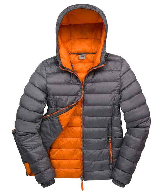 Result Urban Ladies Snow Bird Padded Jacket - Grey/Orange (RS194F)