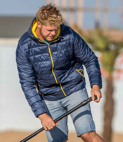 Result Urban Snow Bird Padded Jacket - Navy/Yellow (RS194M)
