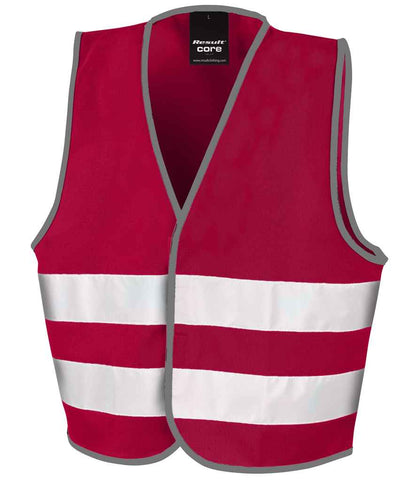 Result Core Kids Enhanced Vis Vest - Burgundy (RS200BE)