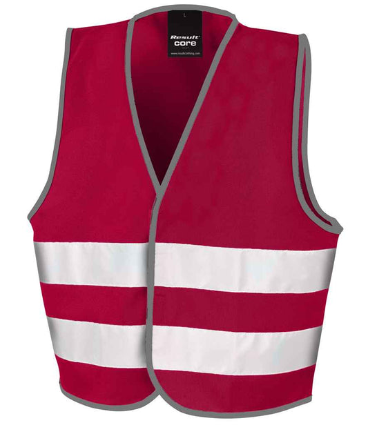 Result Core Kids Enhanced Vis Vest - Burgundy (RS200BE)