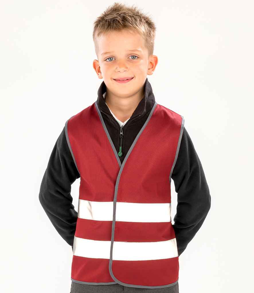 Result Core Kids Enhanced Vis Vest - Burgundy (RS200BE)