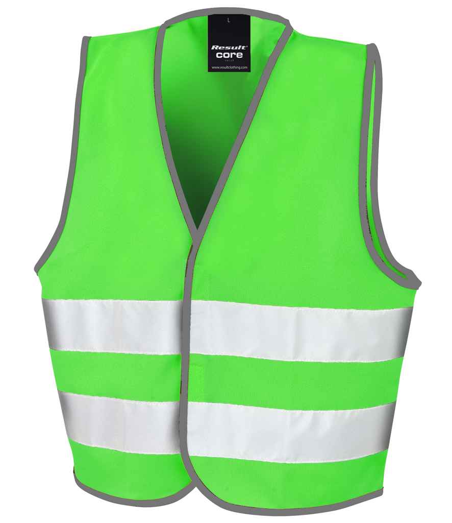 Result Core Kids Enhanced Vis Vest - Lime Green (RS200BE)