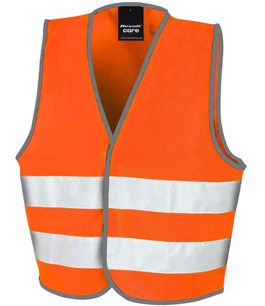 Result Core Kids Hi-Vis Safety Vest - Fluorescent Orange (RS200B)