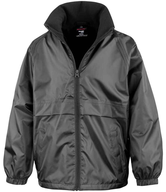 Result Core Kids Micro Fleece Lined Jacket - Black (RS203B)