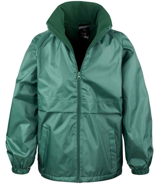 Result Core Kids Micro Fleece Lined Jacket - Bottle Green (RS203B)