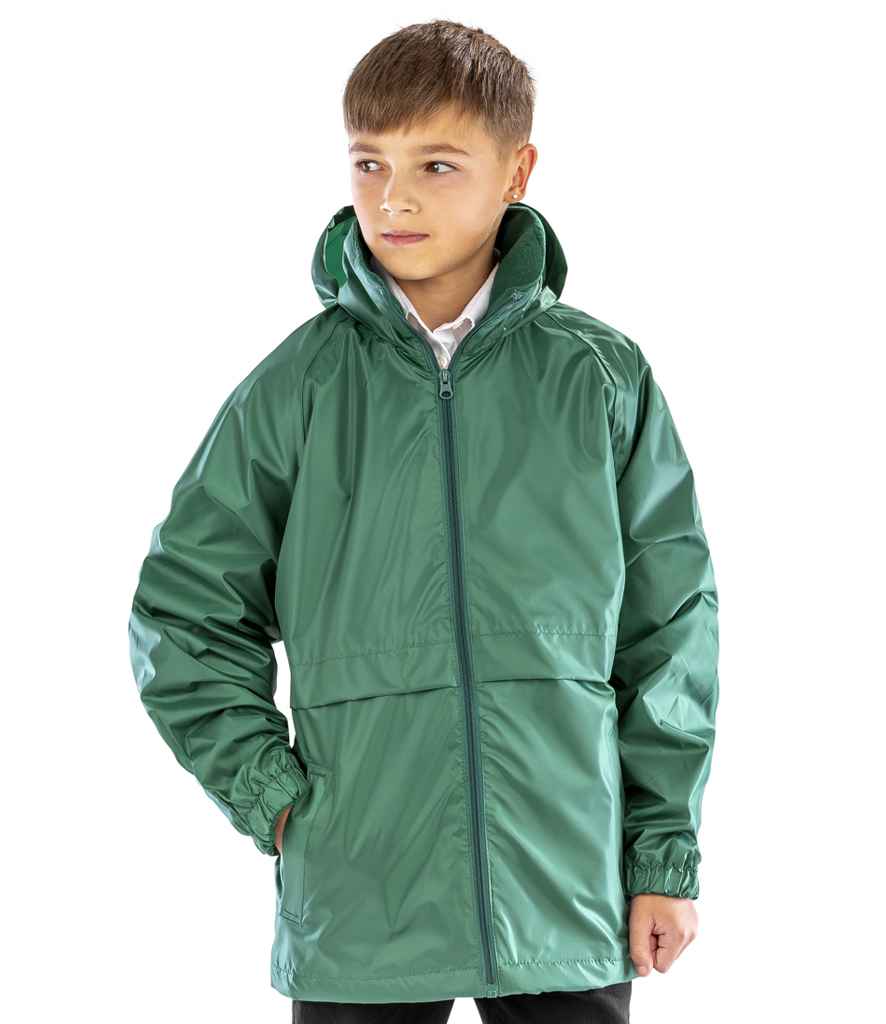 Result Core Kids Micro Fleece Lined Jacket - Bottle Green (RS203B)