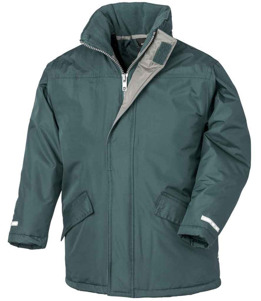 Result Core Kids Winter Parka Jacket - Bottle Green (RS207B)