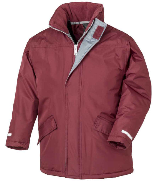 Result Core Kids Winter Parka Jacket - Burgundy (RS207B)