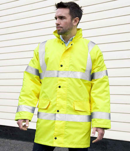 Result Core Hi-Vis Motorway Coat - Fluorescent Yellow (RS218)