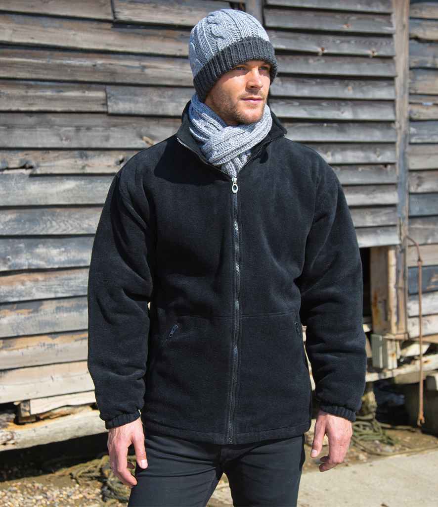Result Core Polartherm™ Quilted Winter Fleece Jacket - Black (RS219)