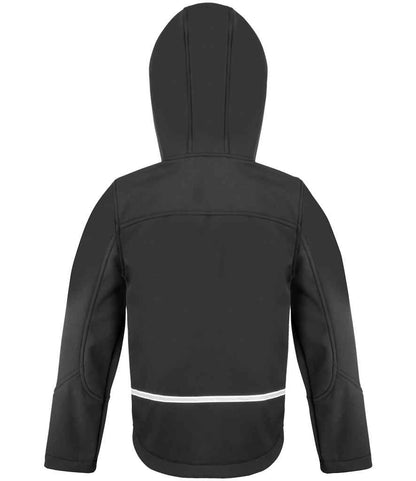 Result Core Kids TX Performance Hooded Soft Shell Jacket - Black/Grey (RS224B)
