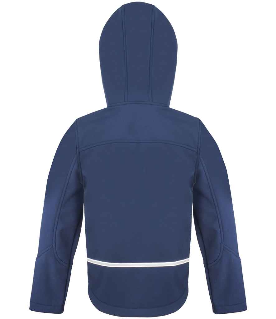 Result Core Kids TX Performance Hooded Soft Shell Jacket - Navy/Royal Blue (RS224B)