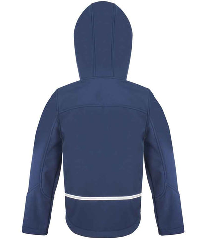 Result Core Kids TX Performance Hooded Soft Shell Jacket - Navy/Royal Blue (RS224B)