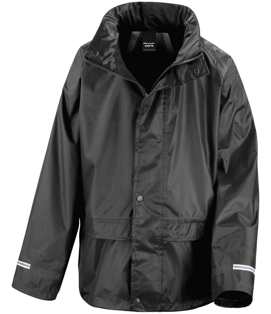 Result Core Kids Waterproof Rain Suit - Black (RS225B)