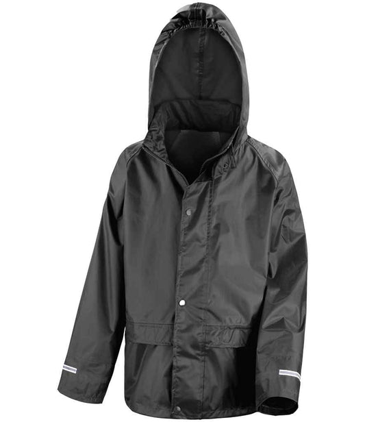 Result Core Kids Waterproof Over Jacket - Black (RS227B)