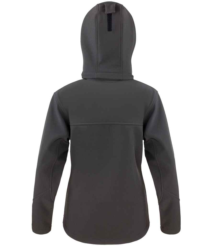 Result Core Ladies Hooded Soft Shell Jacket - Black/Grey (RS230F)